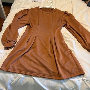Rust colored knee length dress